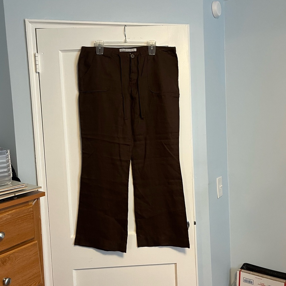 Old Navy Chocolate Linen Trousers